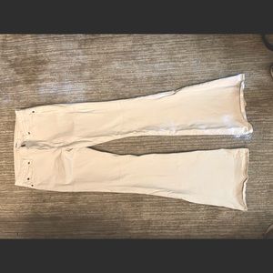 Hudson Mia 5 Pocket Mid Rise Flare Jeans- white